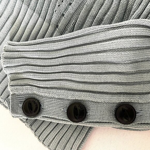 Rag & Bone Alyssa Ribbed V-Neck Sweater - Lake Blue - Size Small - Picture 8 of 8